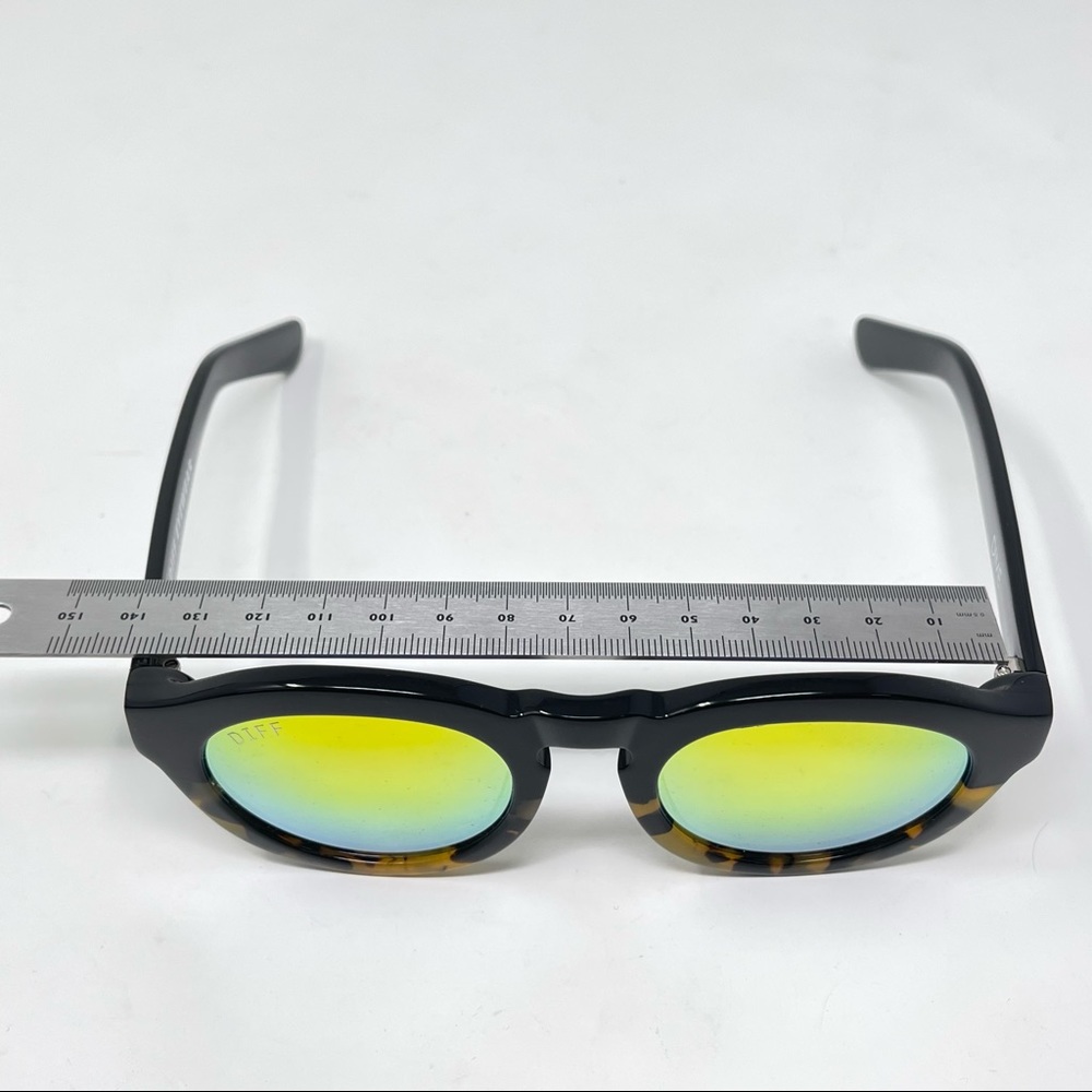 Diff Eyewear Sunglasses Dime Shiny Fire Gold Lens… - image 7